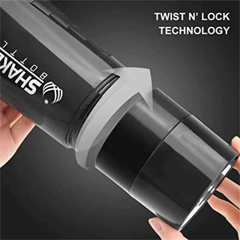 Shaker Protéiné Sport 500ml — Compartiment Poudre Intégré