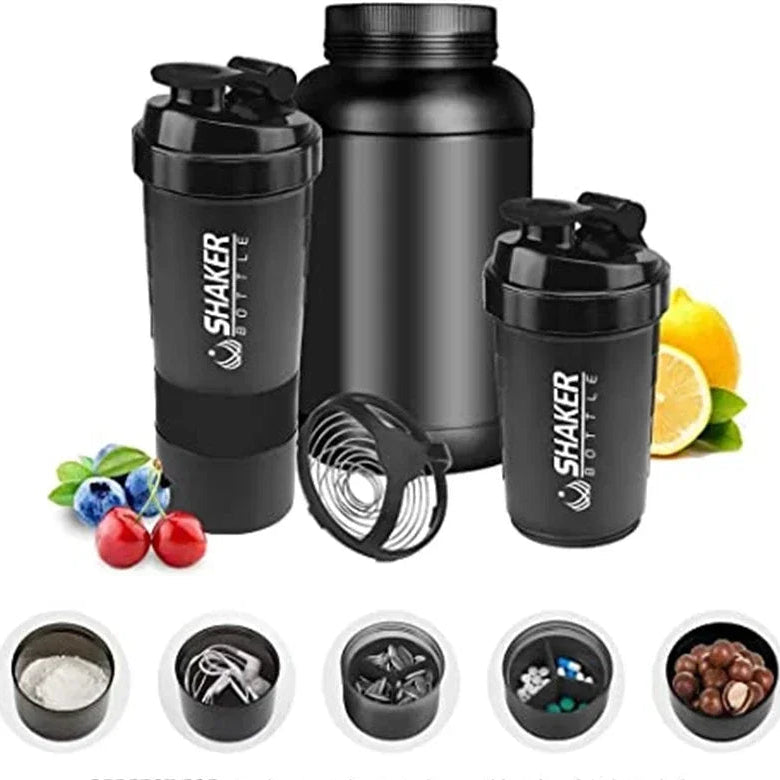 Shaker Protéiné Sport 500ml — Compartiment Poudre Intégré